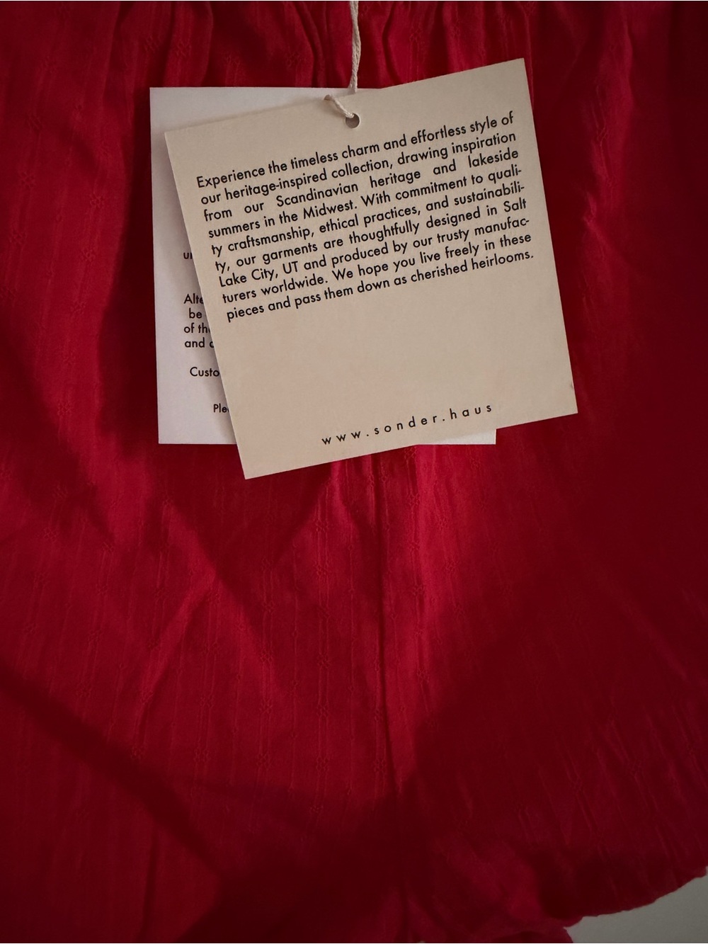 SONDERHAUS ROMEO SHORTS IN CHERRY RED EYELET - Picture 6 of 7